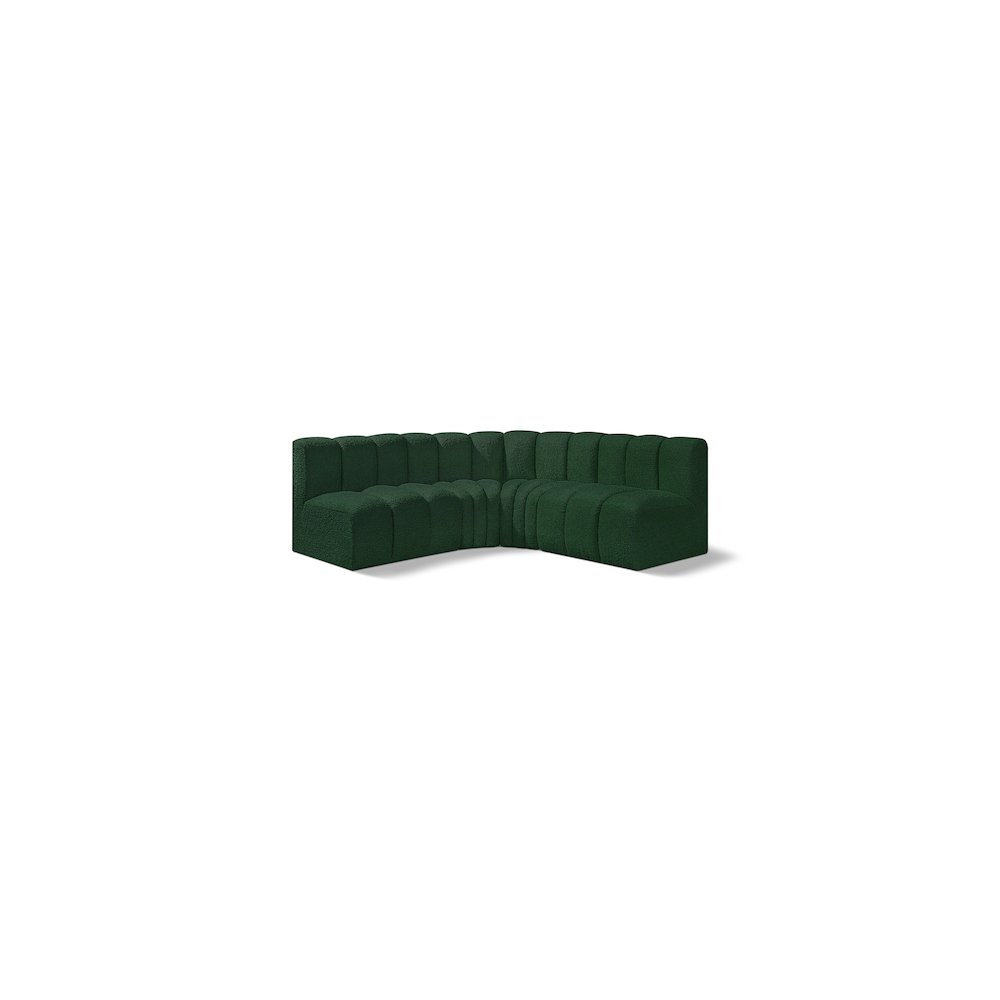 Arc Green Boucle Fabric Modular Sofa