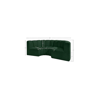 Arc Green Boucle Fabric Modular Sofa