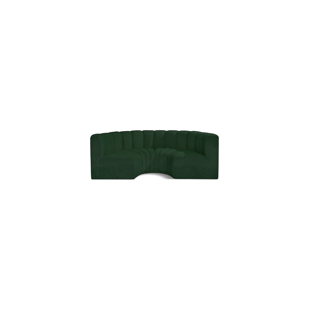 Arc Green Boucle Fabric Modular Sofa