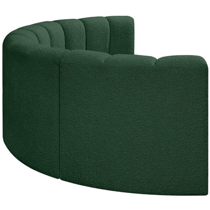 Arc Green Boucle Fabric Modular Sofa