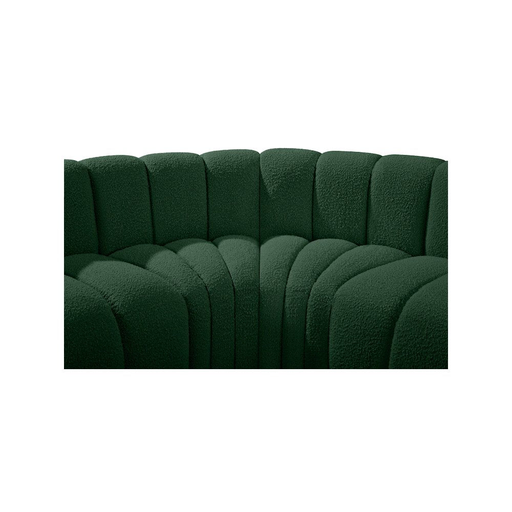Arc Green Boucle Fabric Modular Sofa