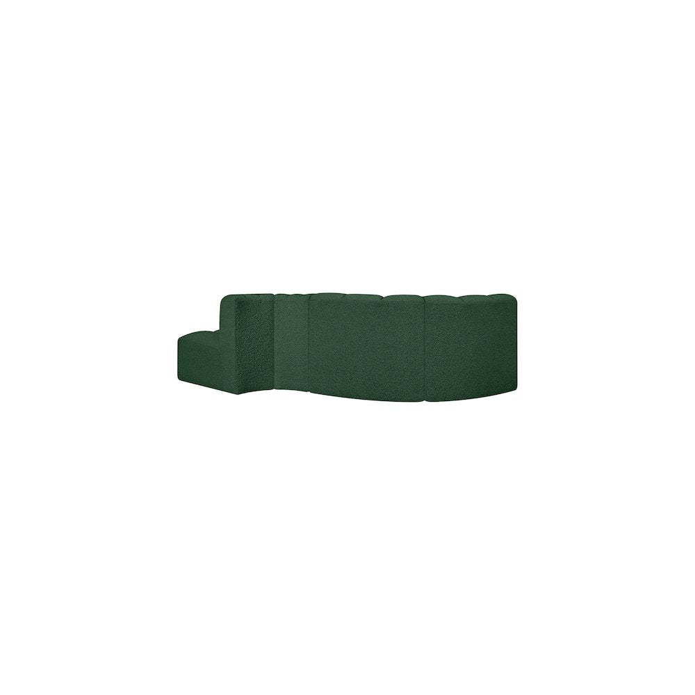 Arc Green Boucle Fabric Modular Sofa