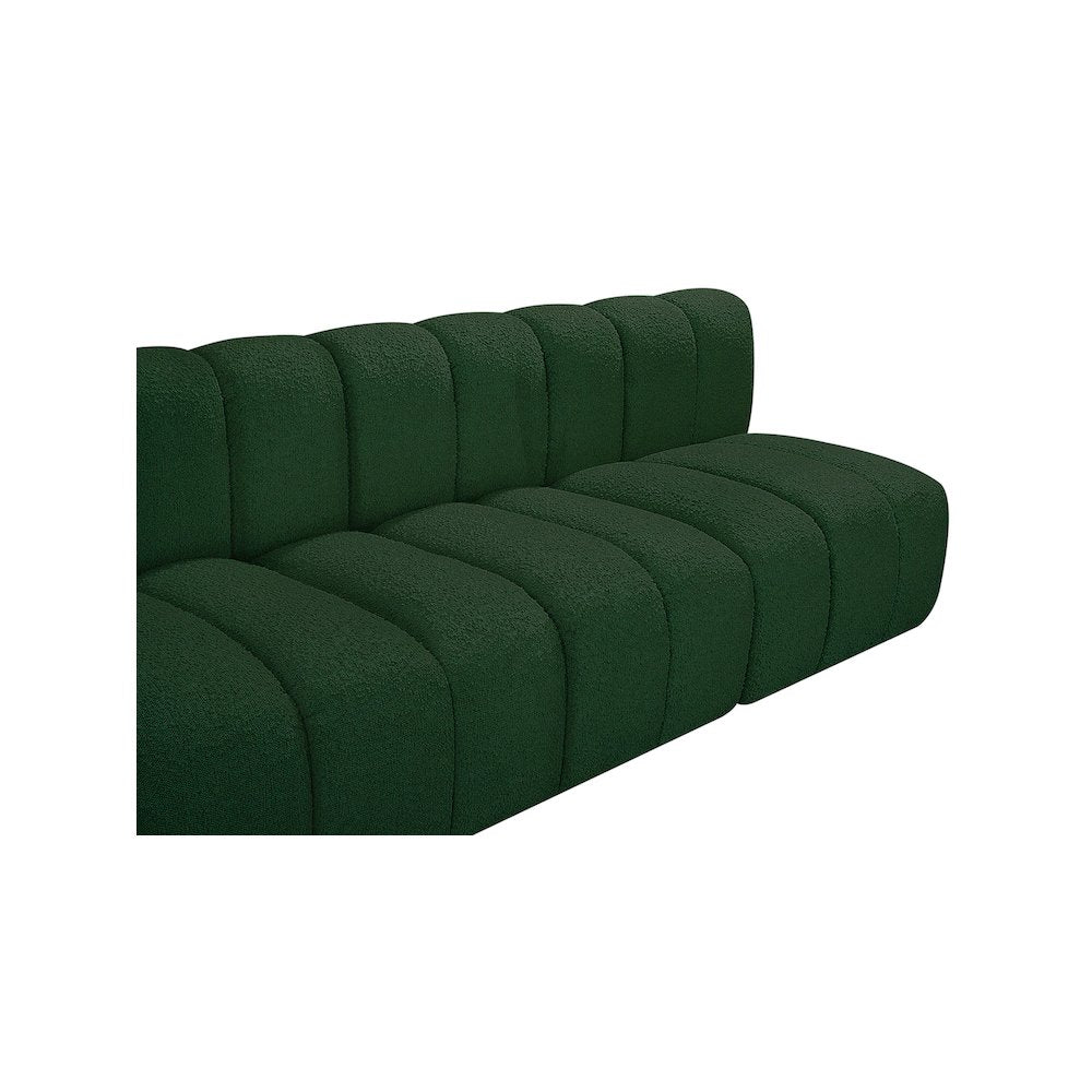 Arc Green Boucle Fabric Modular Sofa