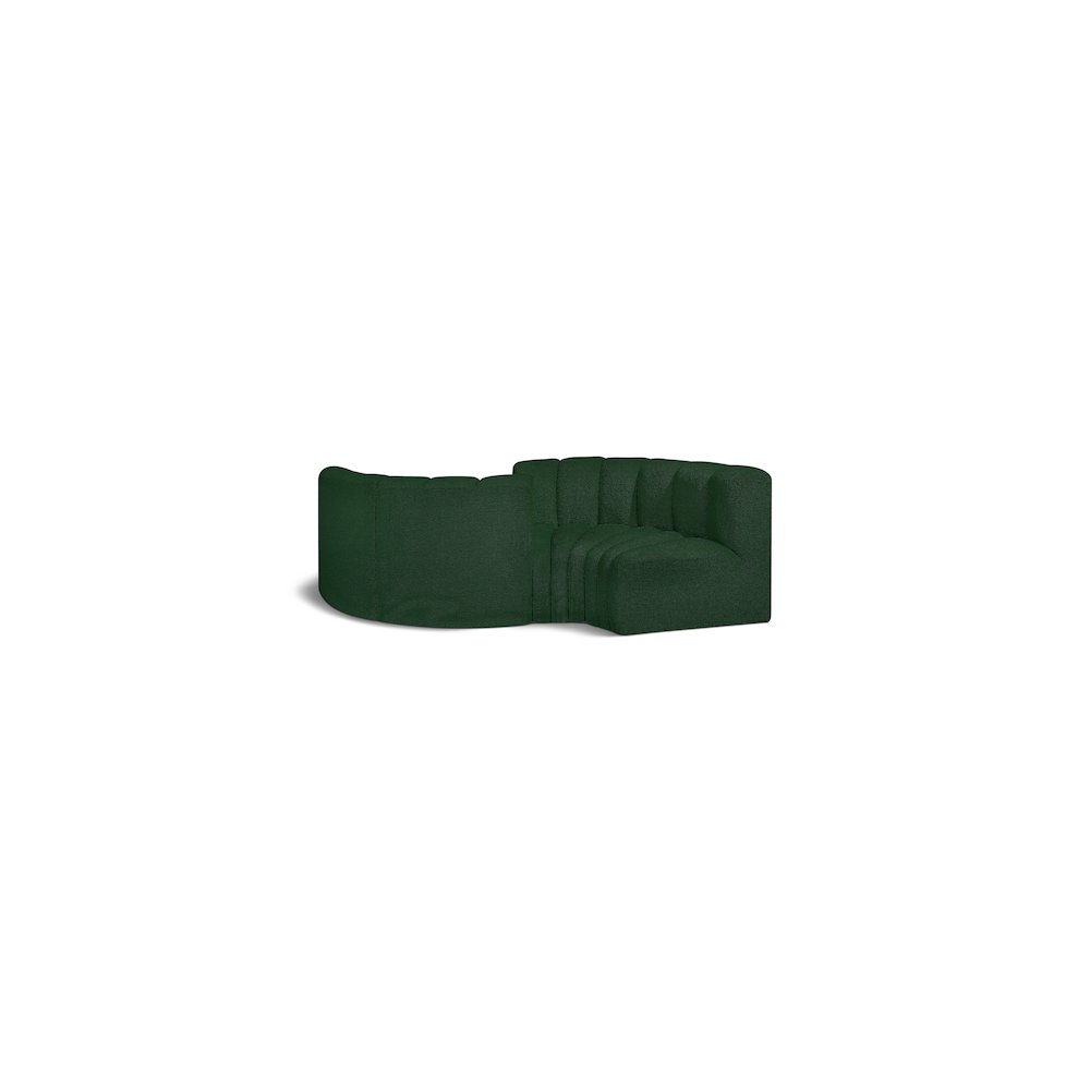 Arc Green Boucle Fabric Modular Sofa