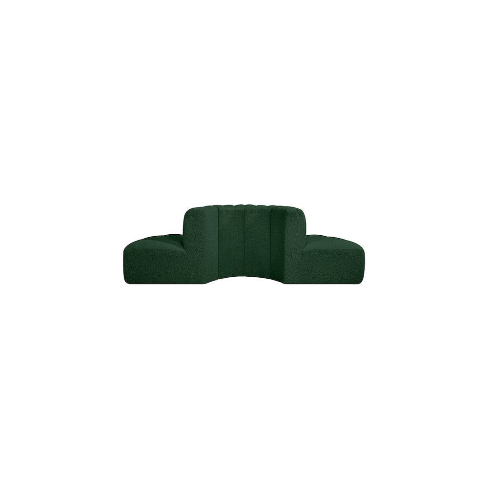 Arc Green Boucle Fabric Modular Sofa