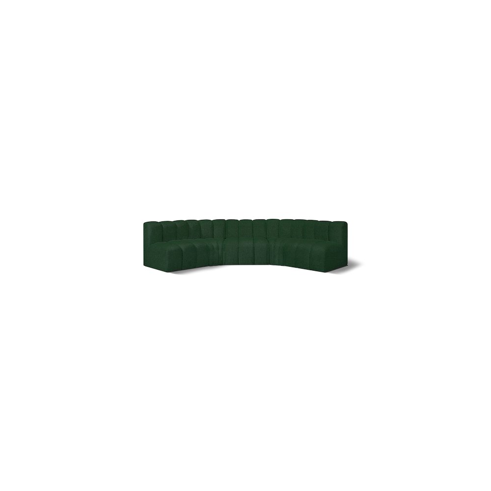 Arc Green Boucle Fabric Modular Sofa