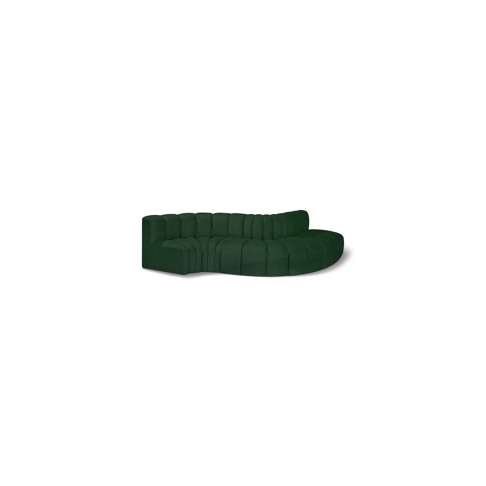 Arc Green Boucle Fabric Modular Sofa