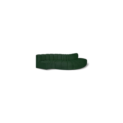 Arc Green Boucle Fabric Modular Sofa