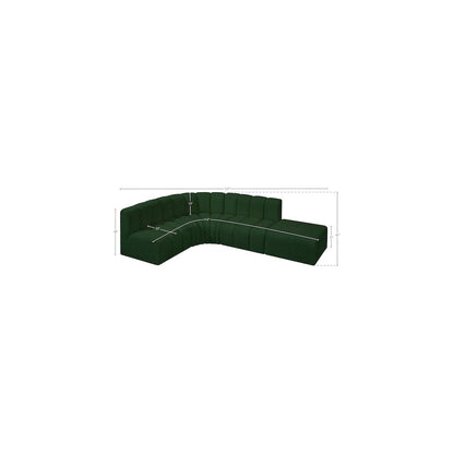 Arc Green Boucle Fabric Modular Sofa