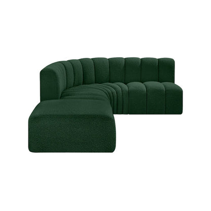 Arc Green Boucle Fabric Modular Sofa