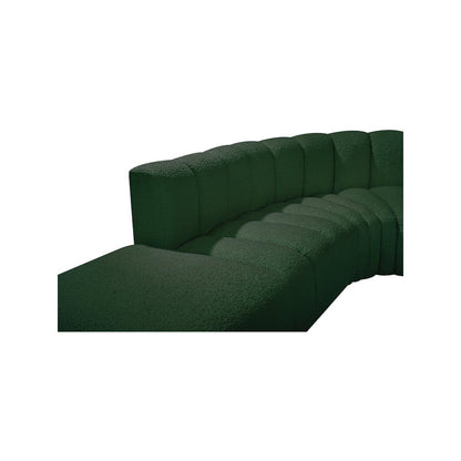 Arc Green Boucle Fabric Modular Sofa