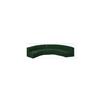 Arc Green Boucle Fabric Modular Sofa