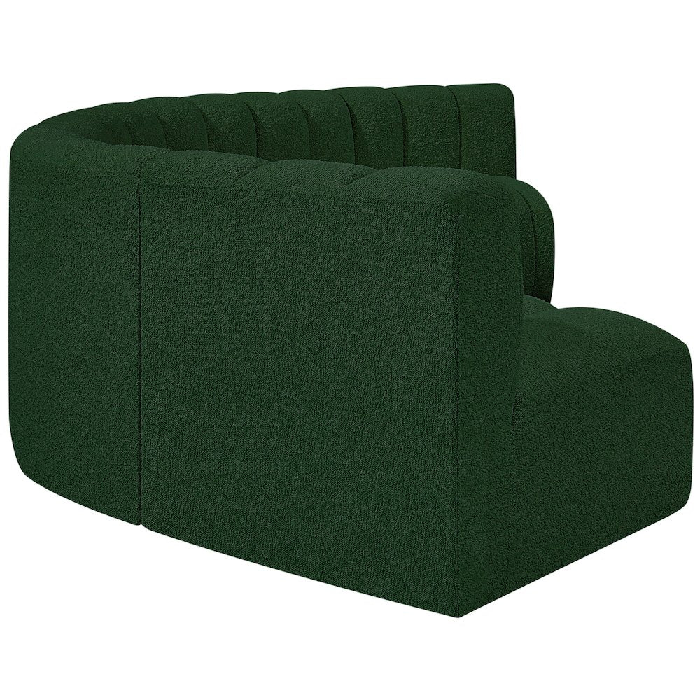 Arc Green Boucle Fabric Modular Sofa