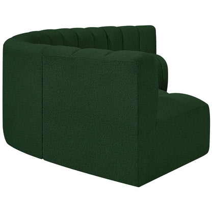 Arc Green Boucle Fabric Modular Sofa