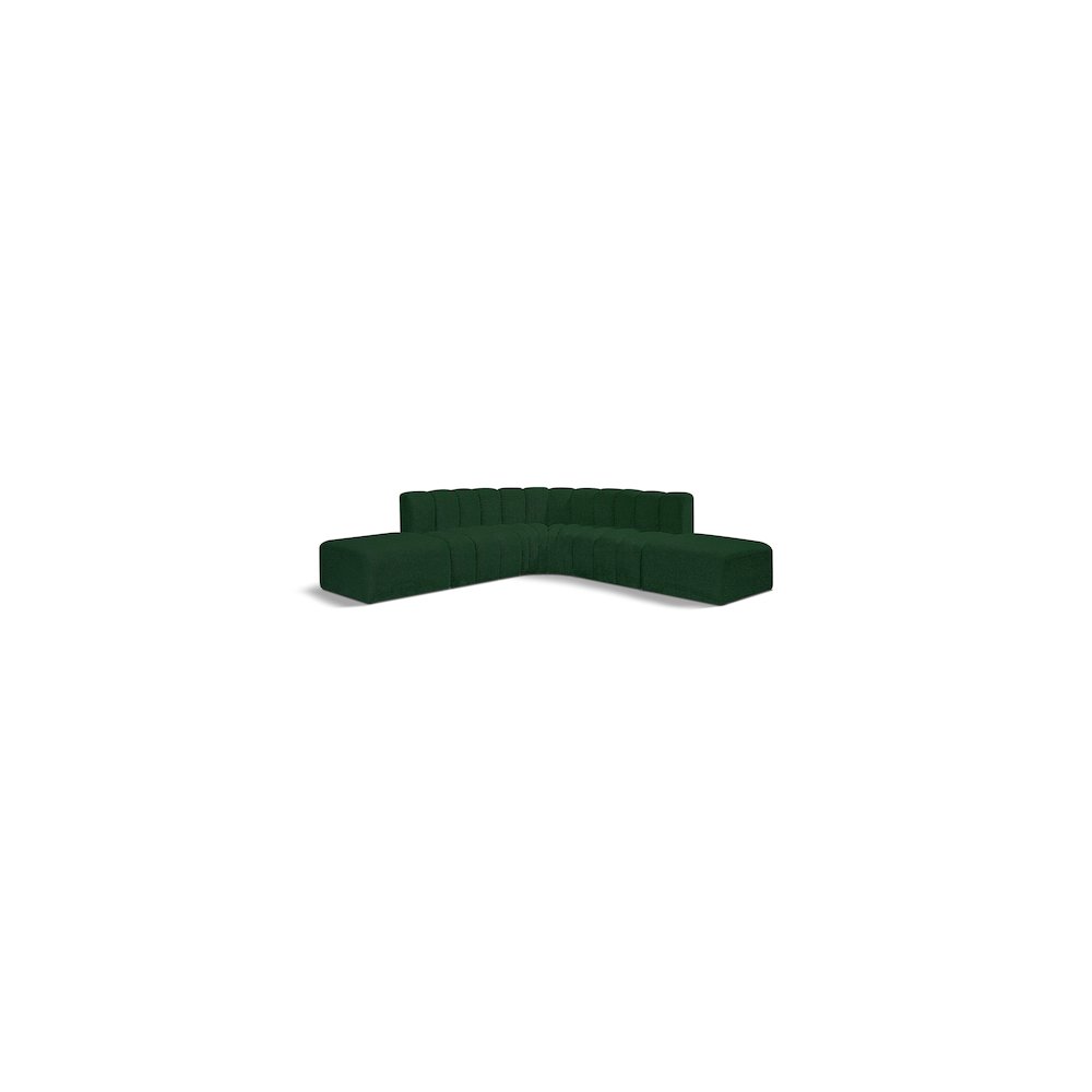 Arc Green Boucle Fabric Modular Sofa