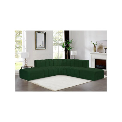 Arc Green Boucle Fabric Modular Sofa