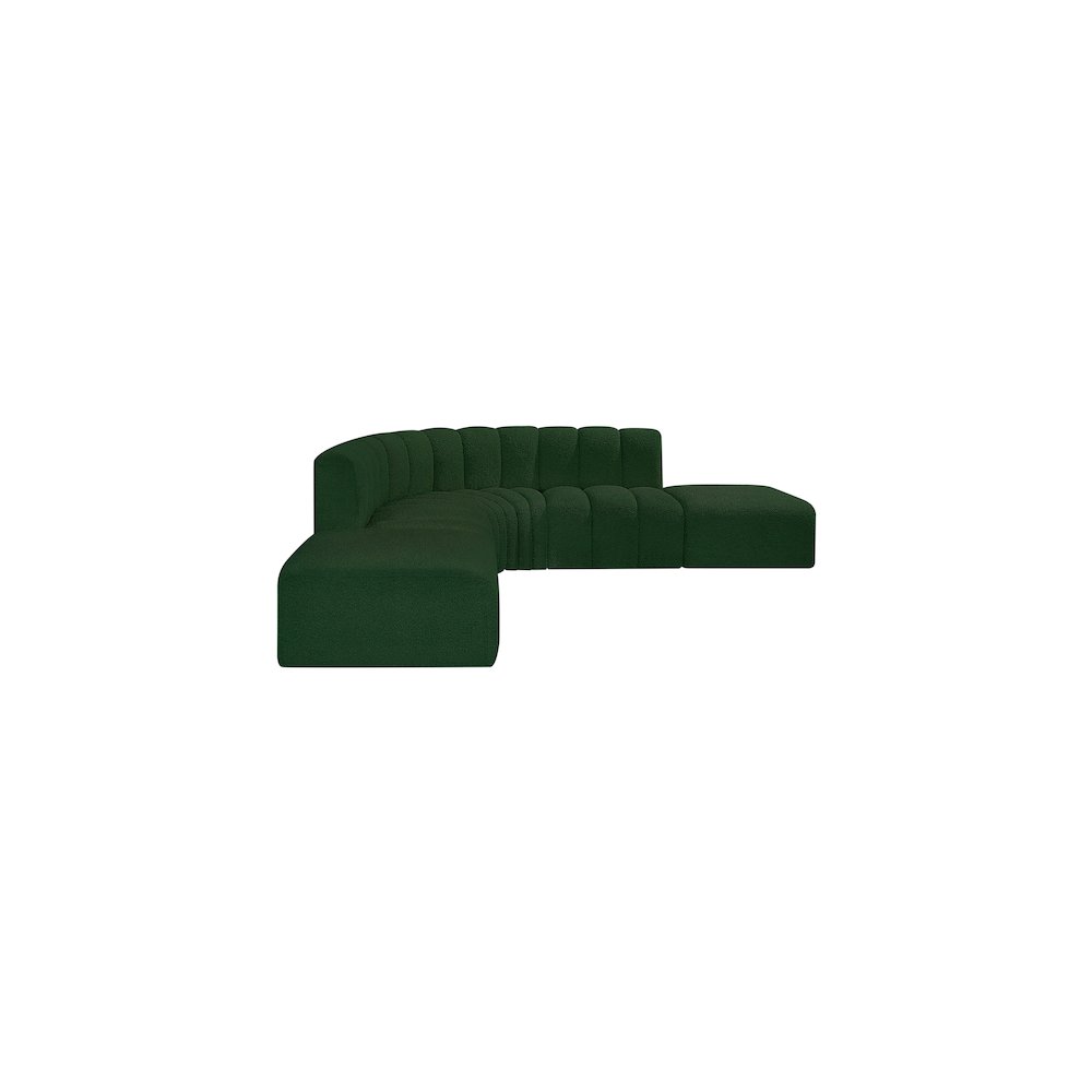 Arc Green Boucle Fabric Modular Sofa