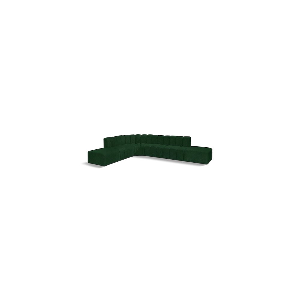 Arc Green Boucle Fabric Modular Sofa