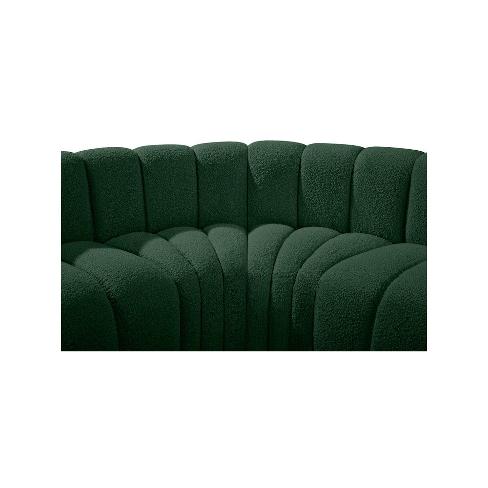 Arc Green Boucle Fabric Modular Sofa