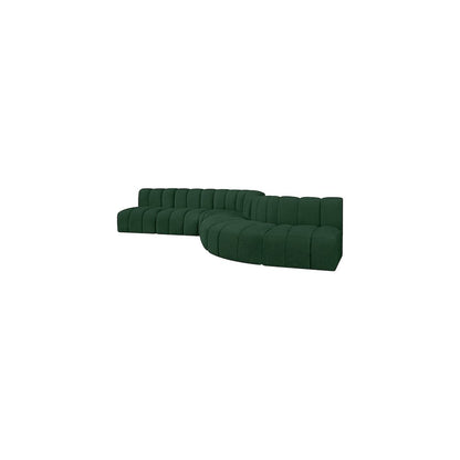 Arc Green Boucle Fabric Modular Sofa