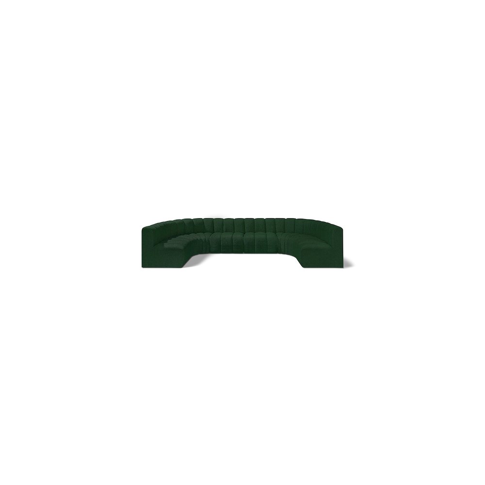 Arc Green Boucle Fabric Modular Sofa