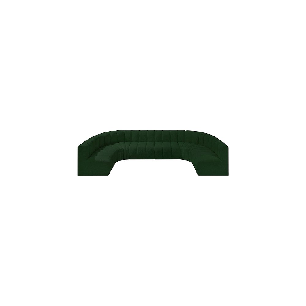 Arc Green Boucle Fabric Modular Sofa