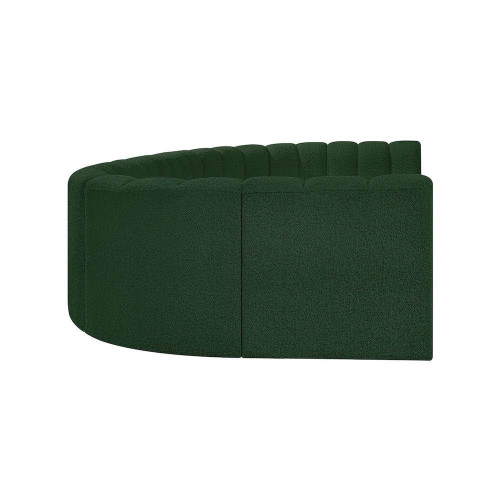 Arc Green Boucle Fabric Modular Sofa
