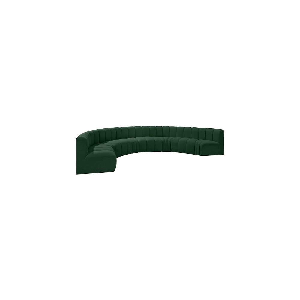 Arc Green Boucle Fabric Modular Sofa