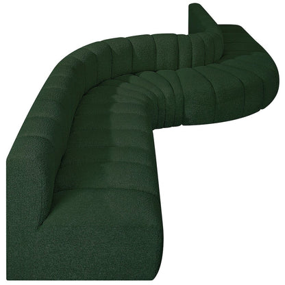 Arc Green Boucle Fabric Modular Sofa