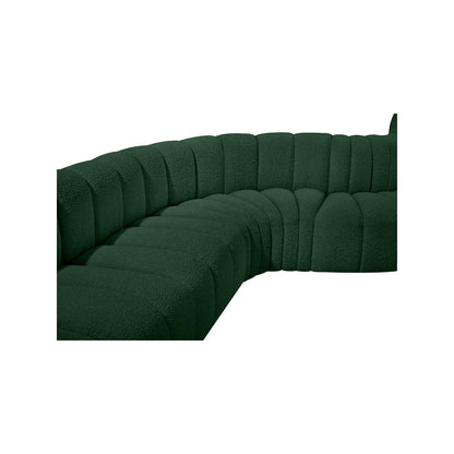 Arc Green Boucle Fabric Modular Sofa