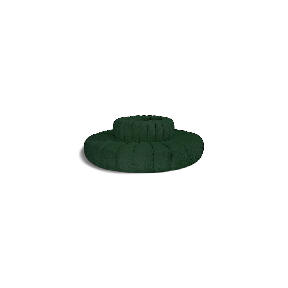Arc Green Boucle Fabric Modular Sofa