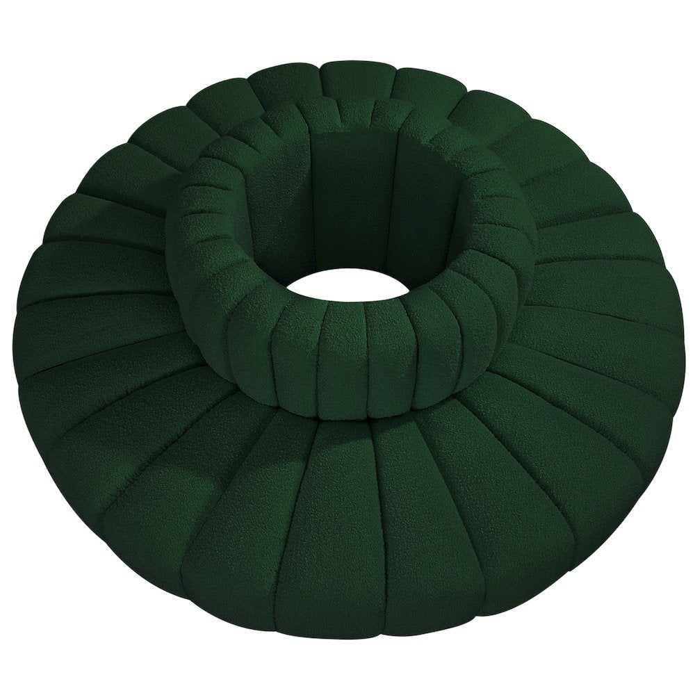 Arc Green Boucle Fabric Modular Sofa