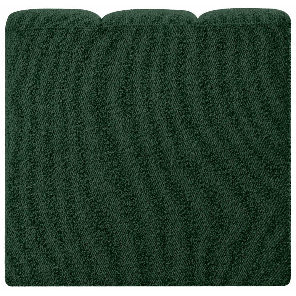Arc Green Boucle Fabric Straight Chair