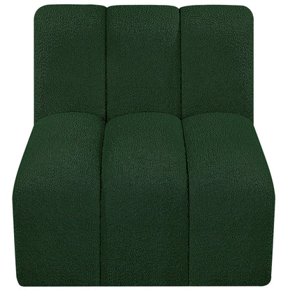 Arc Green Boucle Fabric Straight Chair