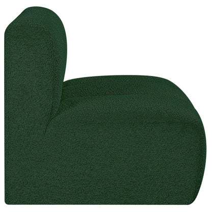Arc Green Boucle Fabric Straight Chair