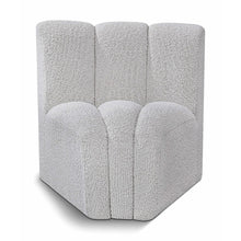 Arc Grey Boucle Fabric Curved Corner