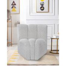Arc Grey Boucle Fabric Curved Corner