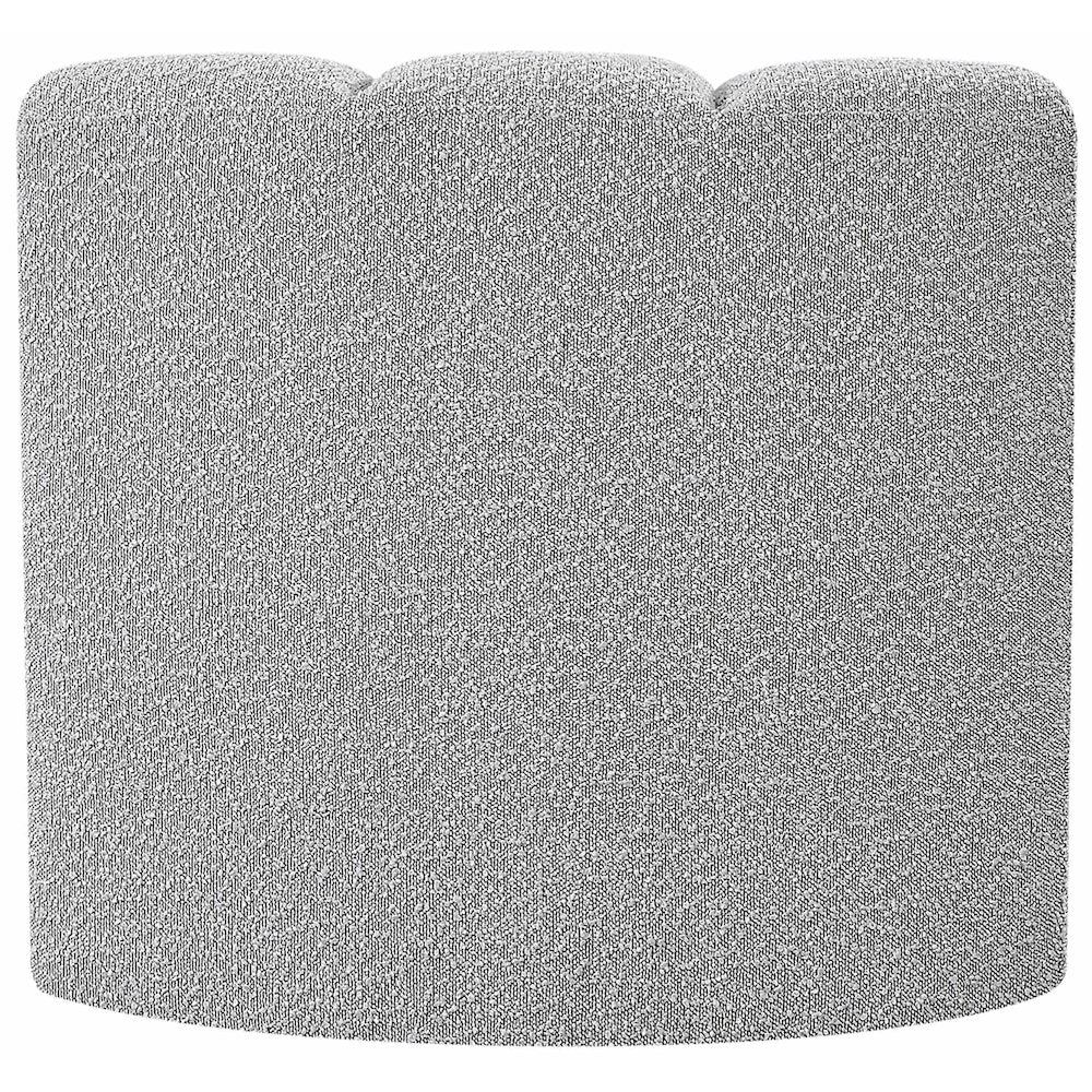 Arc Grey Boucle Fabric Curved Corner