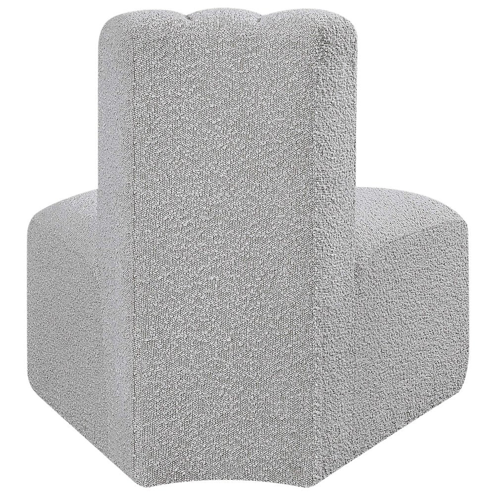 Arc Grey Boucle Fabric Reverse Corner