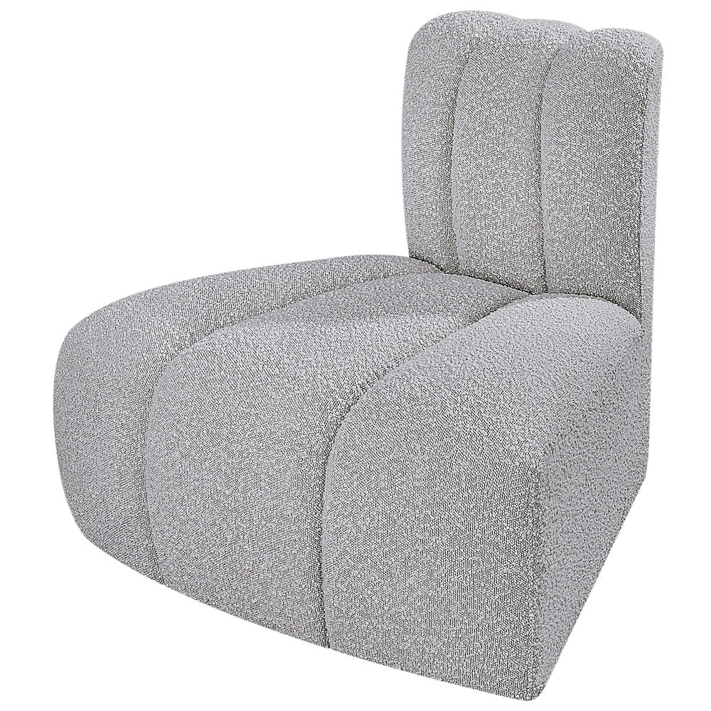 Arc Grey Boucle Fabric Reverse Corner