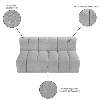 Arc Grey Boucle Fabric Modular Sofa