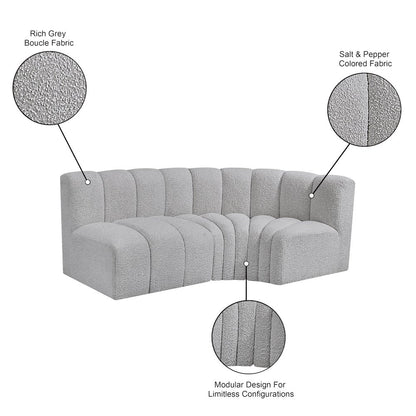 Arc Grey Boucle Fabric Modular Sofa