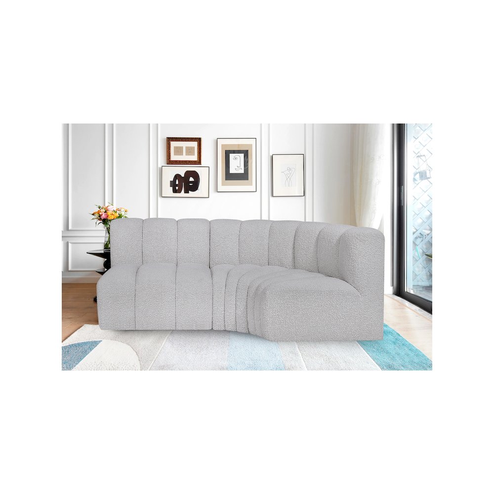 Arc Grey Boucle Fabric Modular Sofa