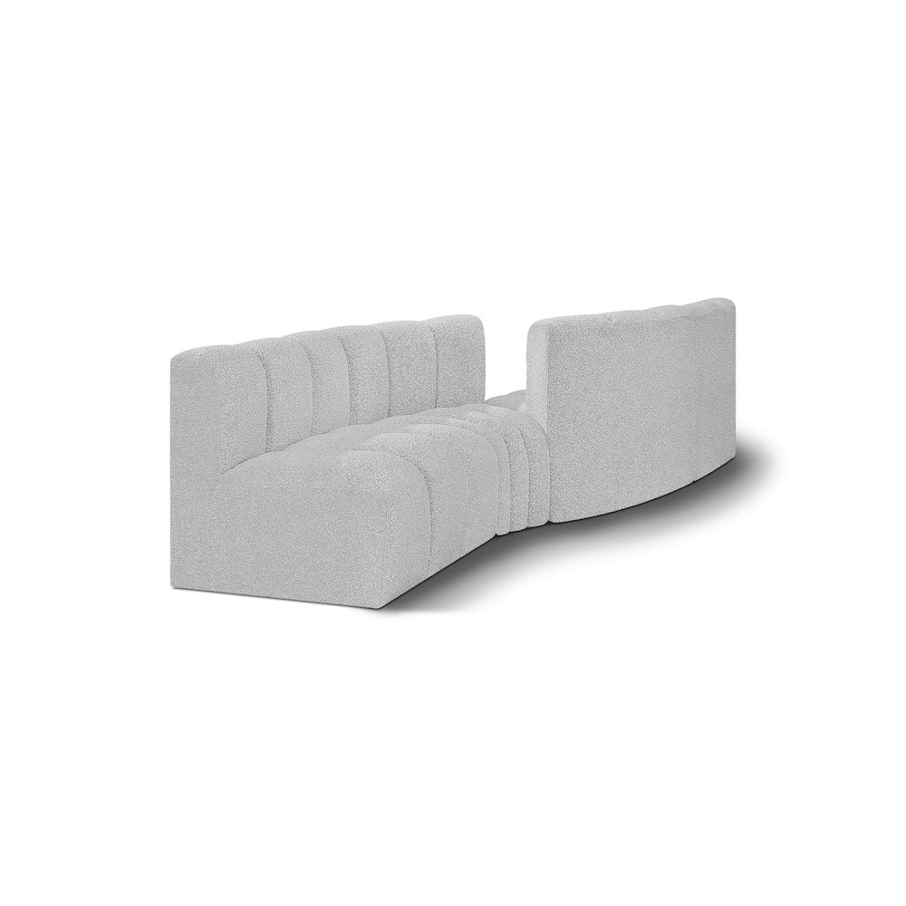 Arc Grey Boucle Fabric Modular Sofa
