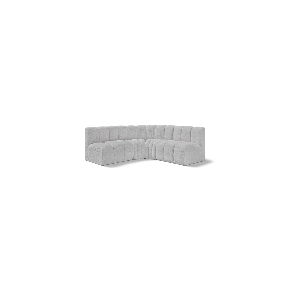 Arc Grey Boucle Fabric Modular Sofa