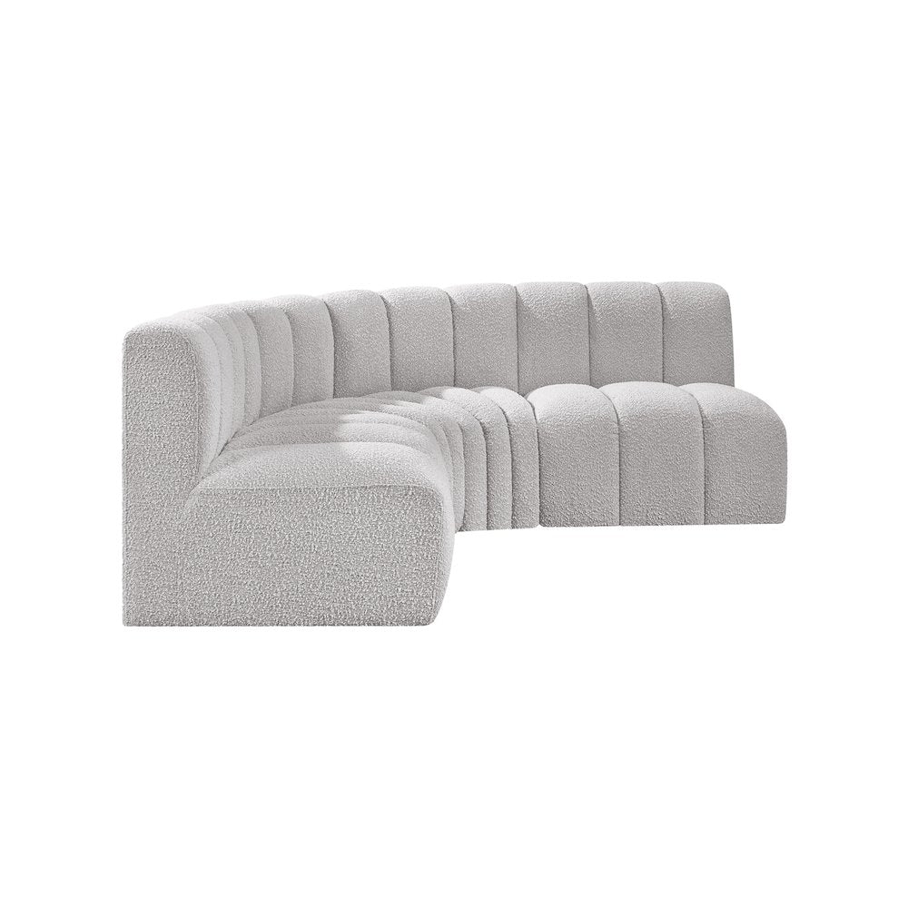 Arc Grey Boucle Fabric Modular Sofa