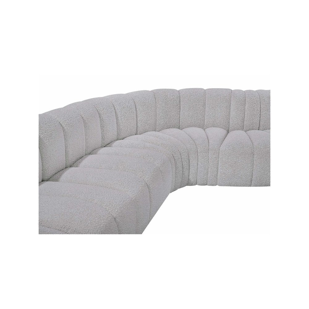 Arc Grey Boucle Fabric Modular Sofa