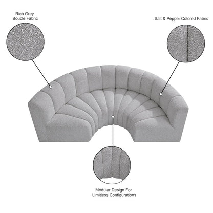 Arc Grey Boucle Fabric Modular Sofa