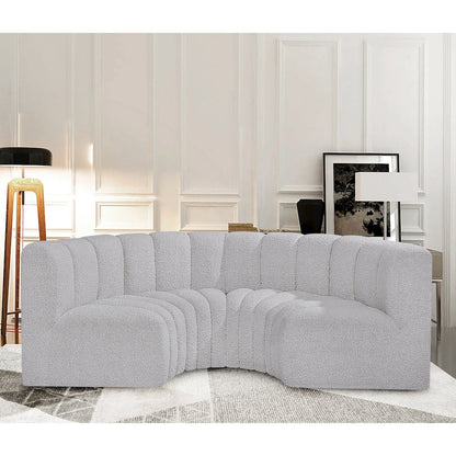 Arc Grey Boucle Fabric Modular Sofa