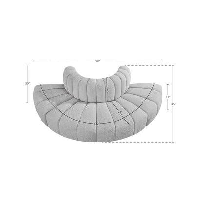Arc Grey Boucle Fabric Modular Sofa